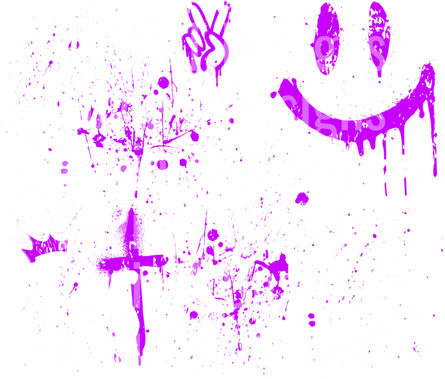 TODAY_S GOOD MOOD BROUGHT TO YOU BY JESUS AND ICED COFFEE GRAFFITI PURPLE WHITE