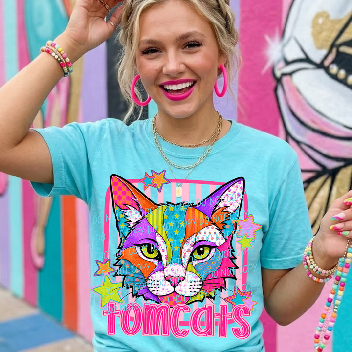 Tomcats Funky Fresh mascot DTF transfer