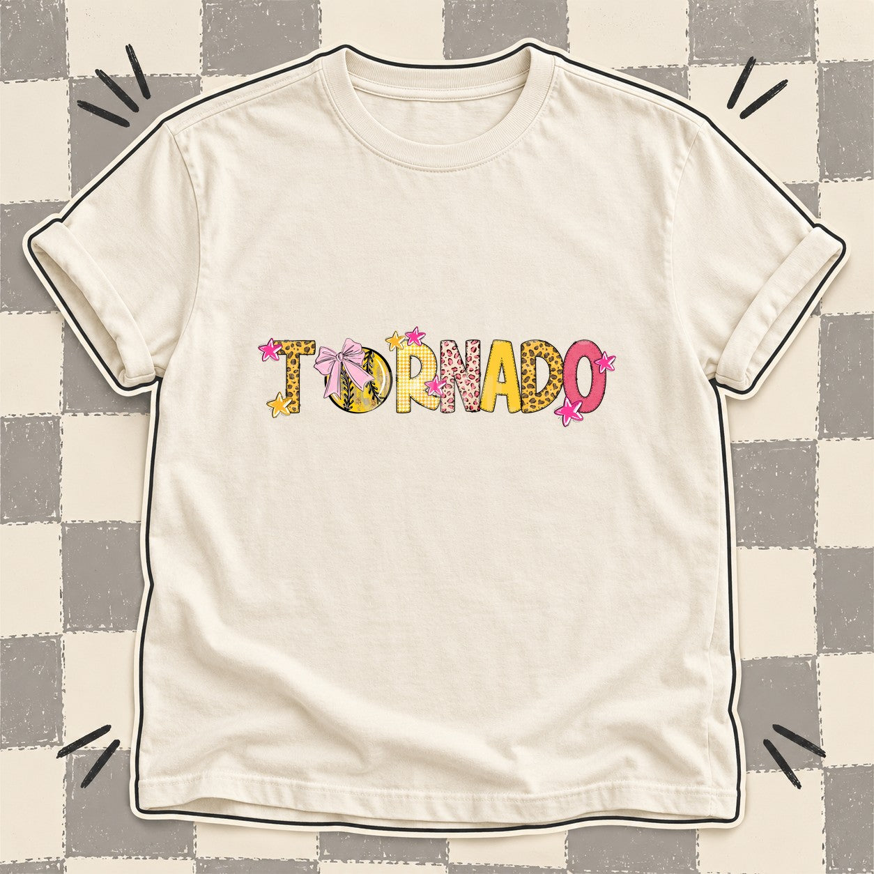 Mixed Doodle Softball Mascots – Sunshine Leopard Tornado design