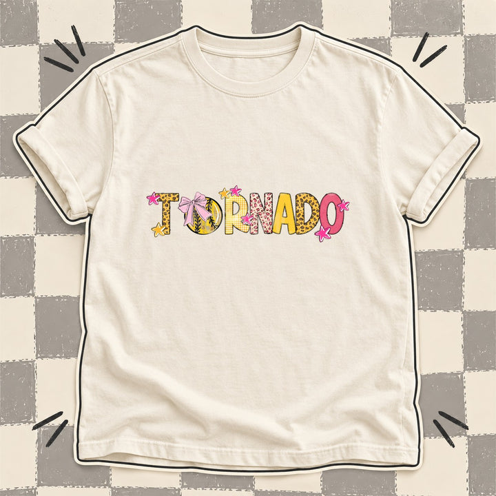 Tornado Mixed Doodle Softball Mascots – Sunshine Leopard DTF transfer mockup