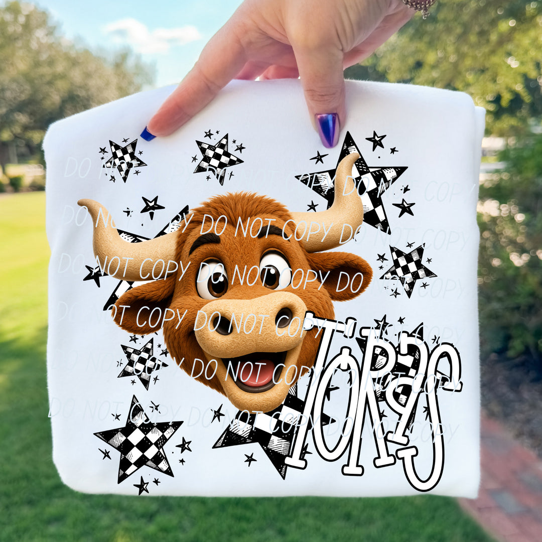Toros Big Mascot Energy mascot DTF transfer