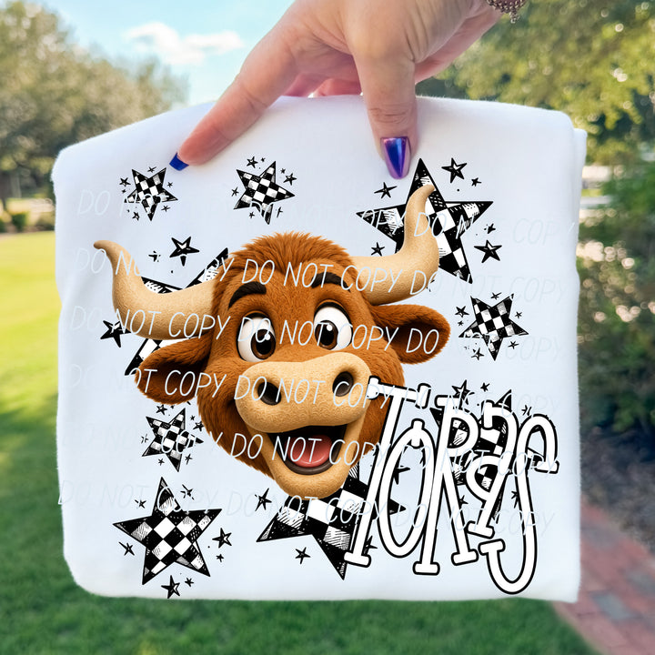 Toros Big Mascot Energy mascot DTF transfer