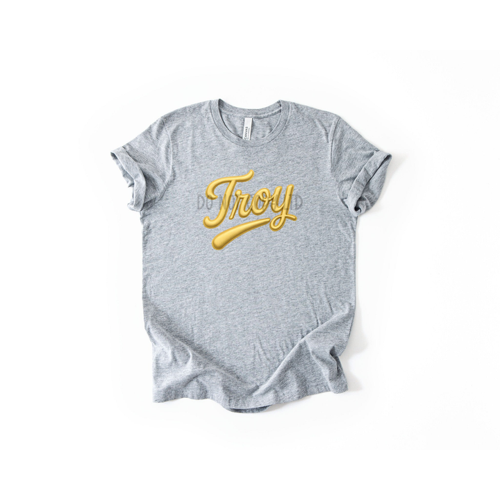 Troy Faux Puff Gold – DTF Transfer