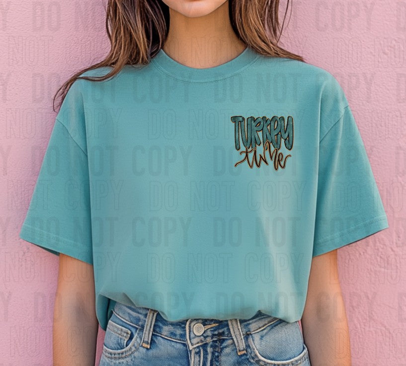 Turkey Time Pocket DTF transfer design – image 1
