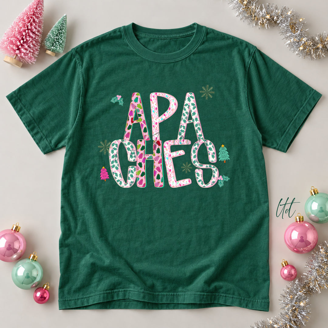 Apaches Twinkle Tinsel DTF transfer mockup