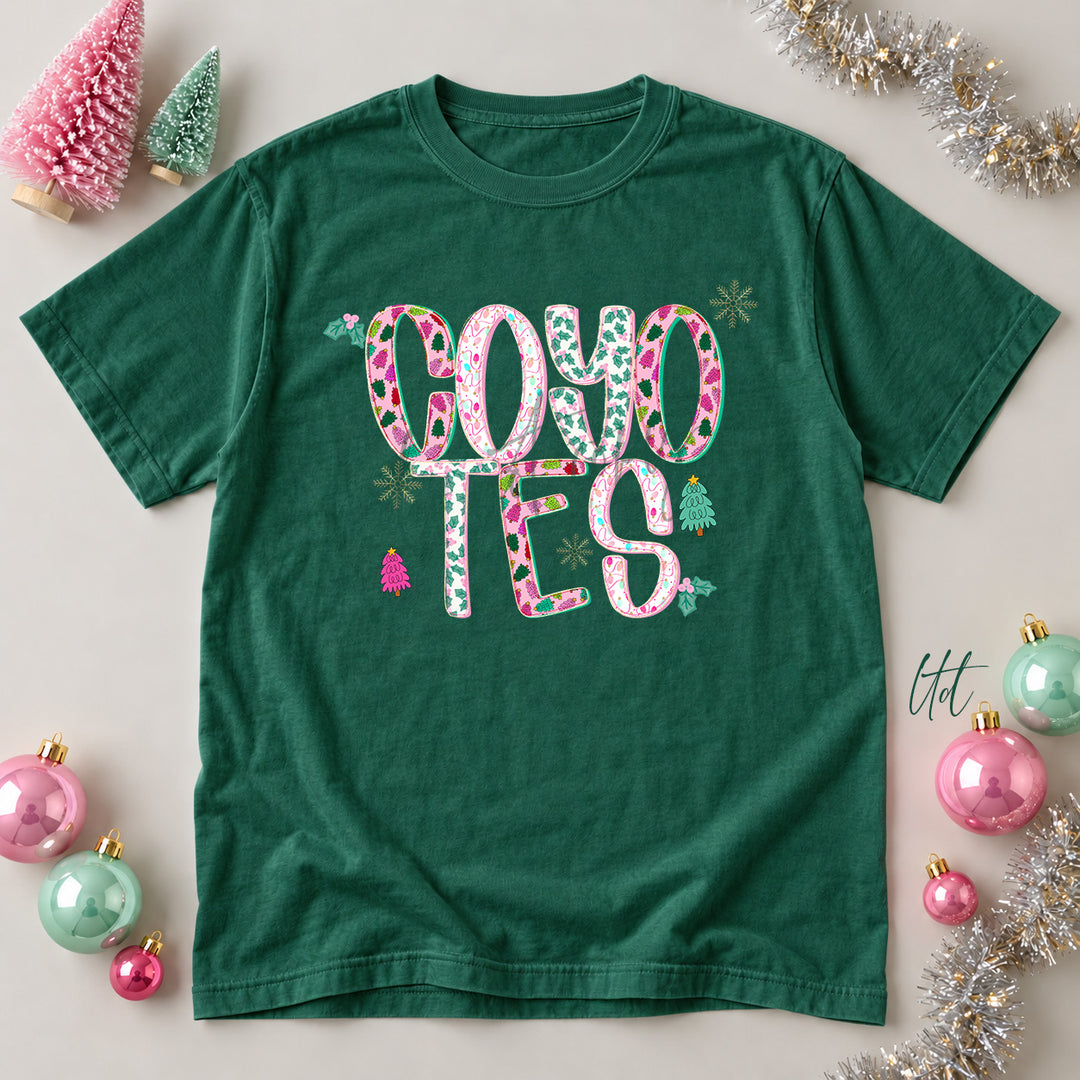 Coyotes Twinkle Tinsel DTF transfer mockup