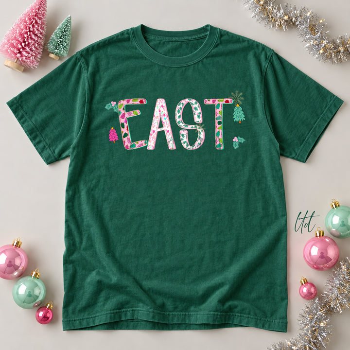 East Twinkle Tinsel DTF transfer mockup