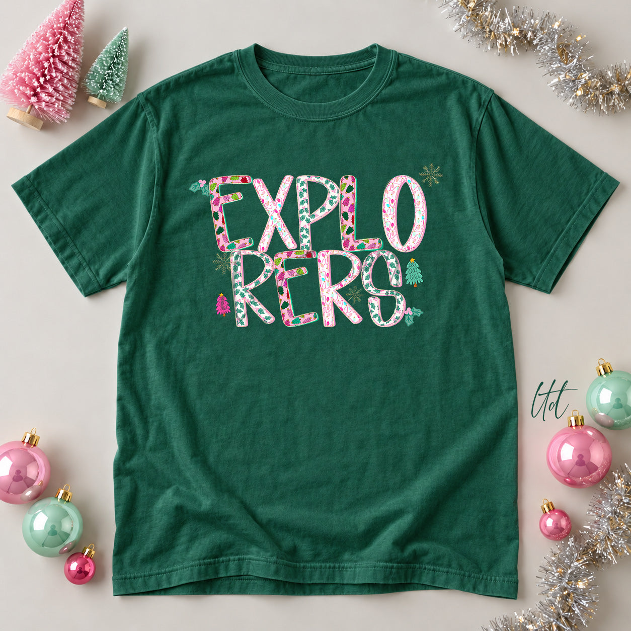 Twinkle Tinsel Mascots & Initials Explorers design