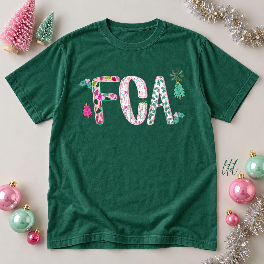 FCA Twinkle Tinsel DTF transfer mockup