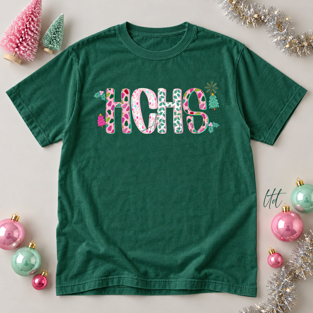 HCHS Twinkle Tinsel DTF transfer mockup