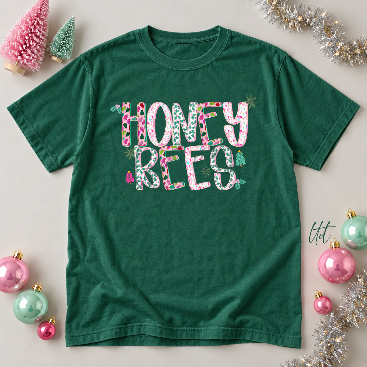 Twinkle Tinsel Mascots & Initials Honey Bees design