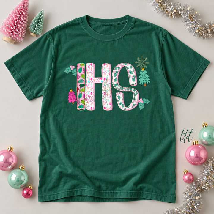 IHS Twinkle Tinsel DTF transfer mockup