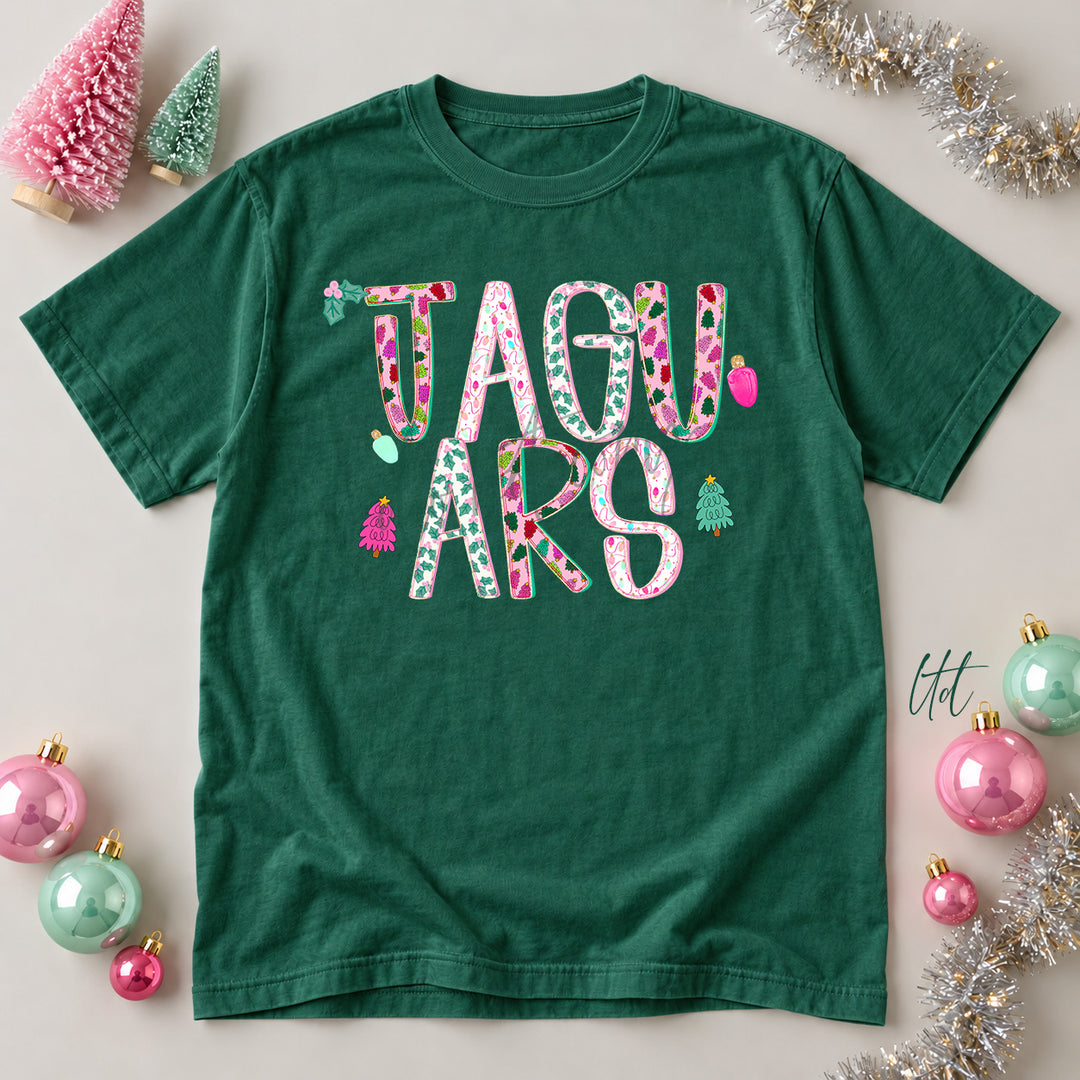 Jaguars Twinkle Tinsel DTF transfer mockup
