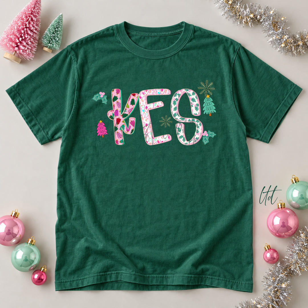 KES Twinkle Tinsel DTF transfer mockup