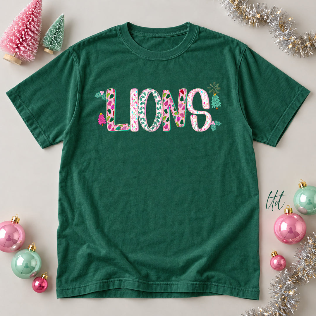 Lions Twinkle Tinsel DTF transfer mockup