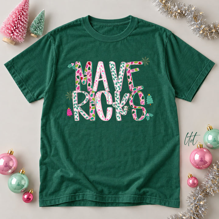 Mavericks Twinkle Tinsel DTF transfer mockup