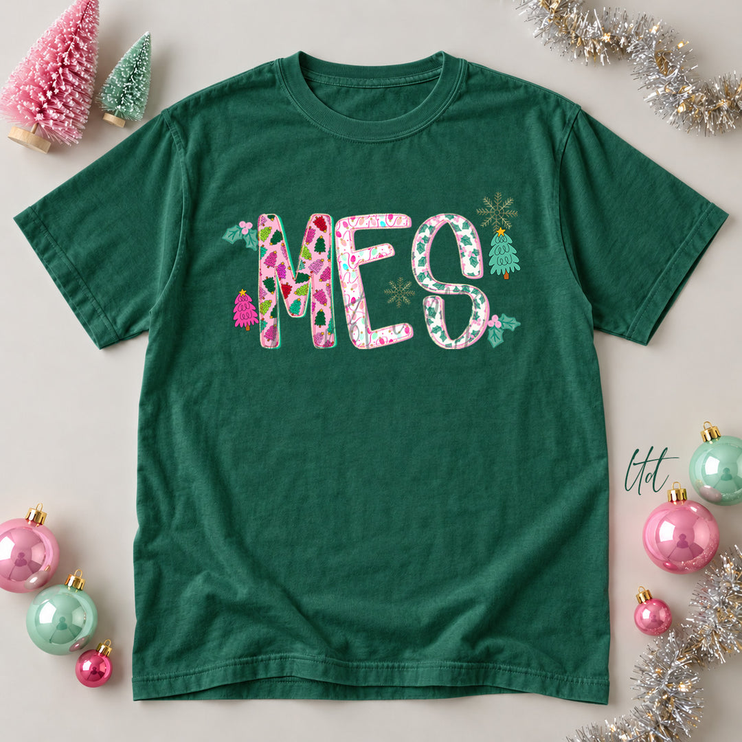 MES Twinkle Tinsel DTF transfer mockup