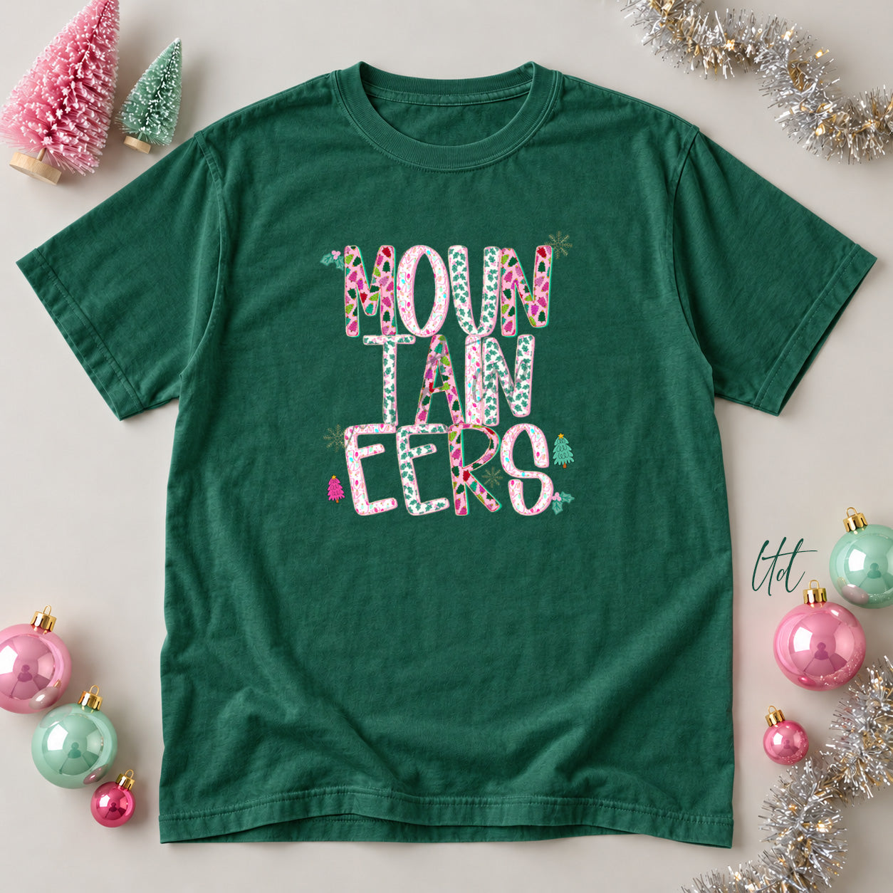 Twinkle Tinsel Mascots & Initials Mountaineers design