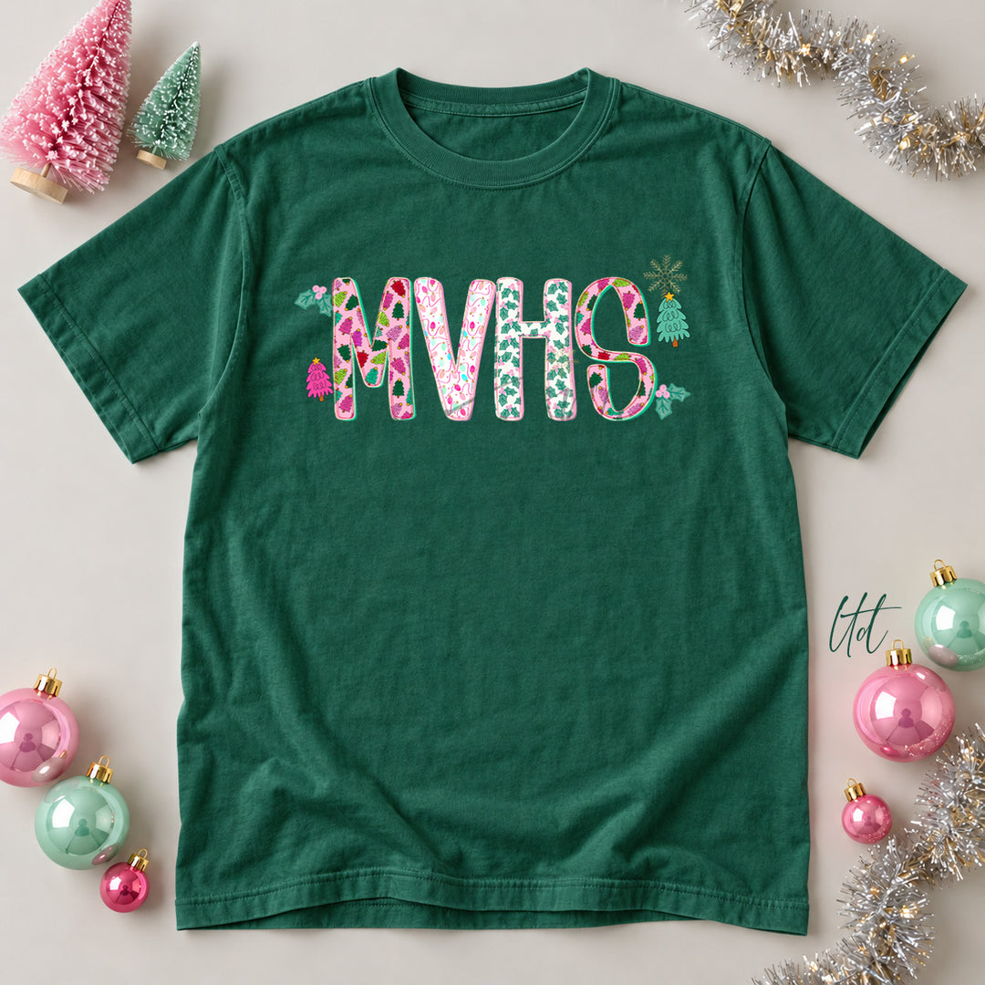 MVHS Twinkle Tinsel DTF transfer mockup