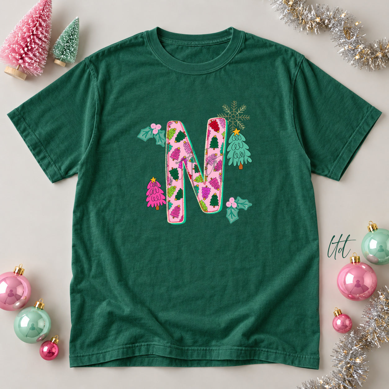 Twinkle Tinsel Mascots & Initials N design