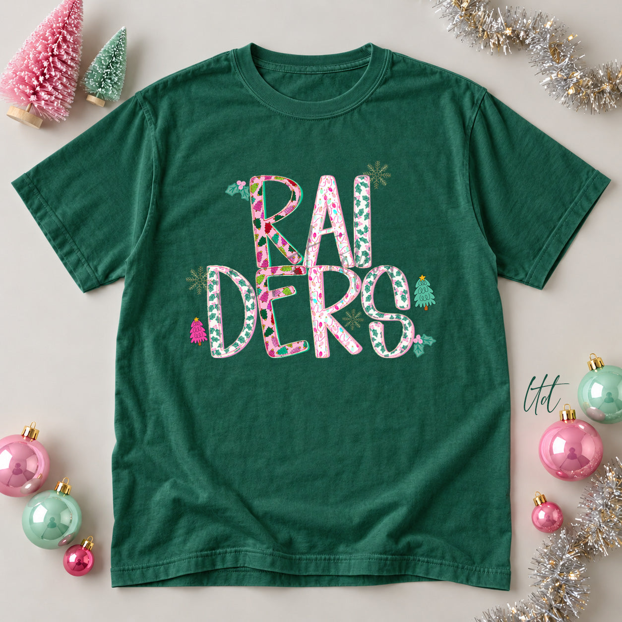 Twinkle Tinsel Mascots & Initials Raiders design