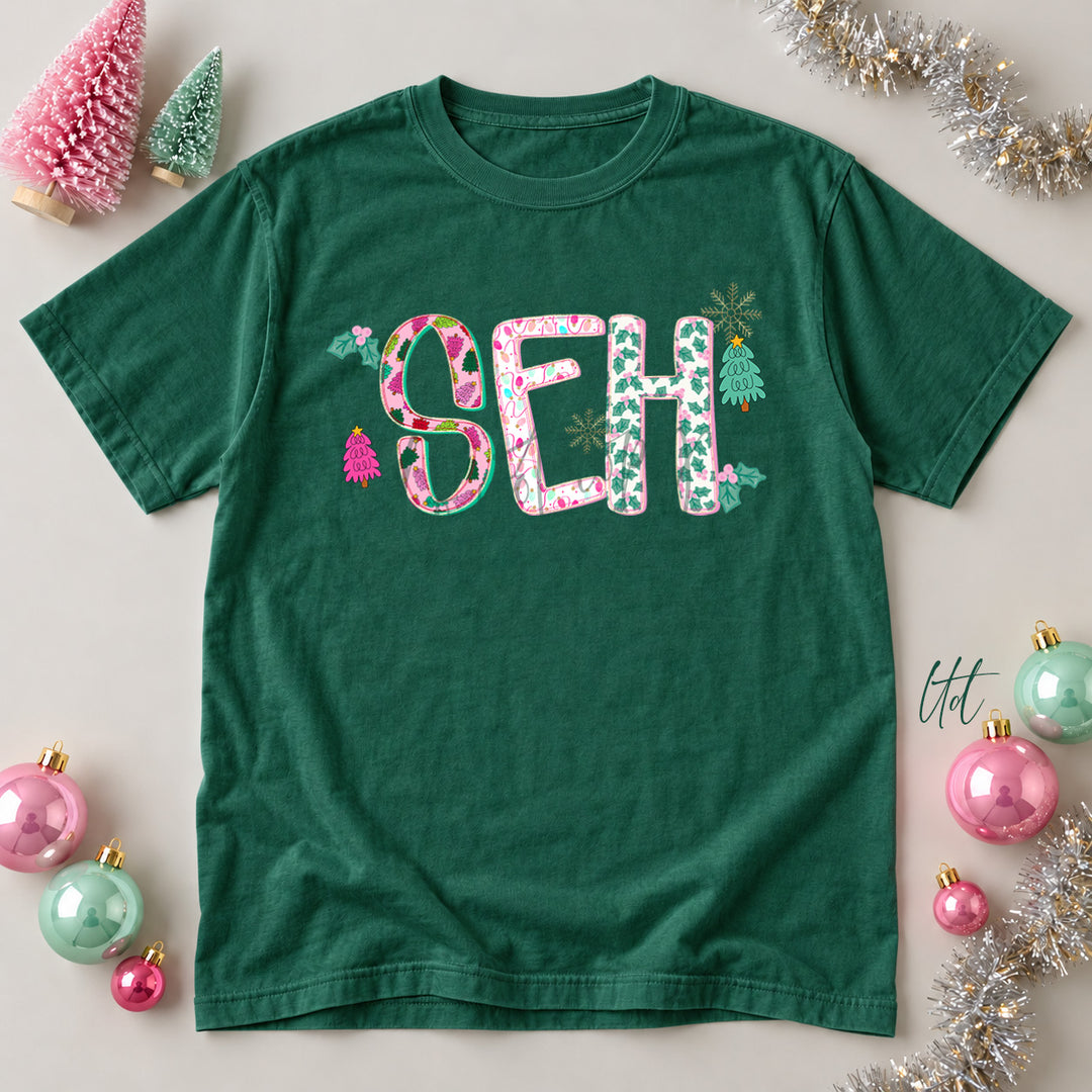 SEH Twinkle Tinsel DTF transfer mockup