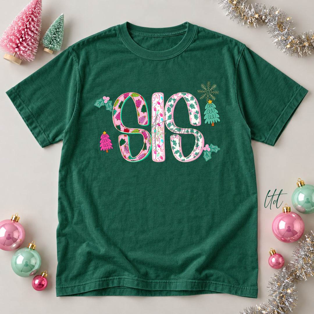 SIS Twinkle Tinsel DTF transfer mockup