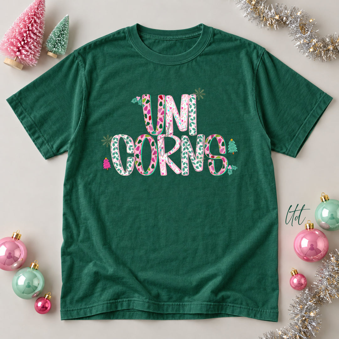 Unicorns Twinkle Tinsel DTF transfer mockup