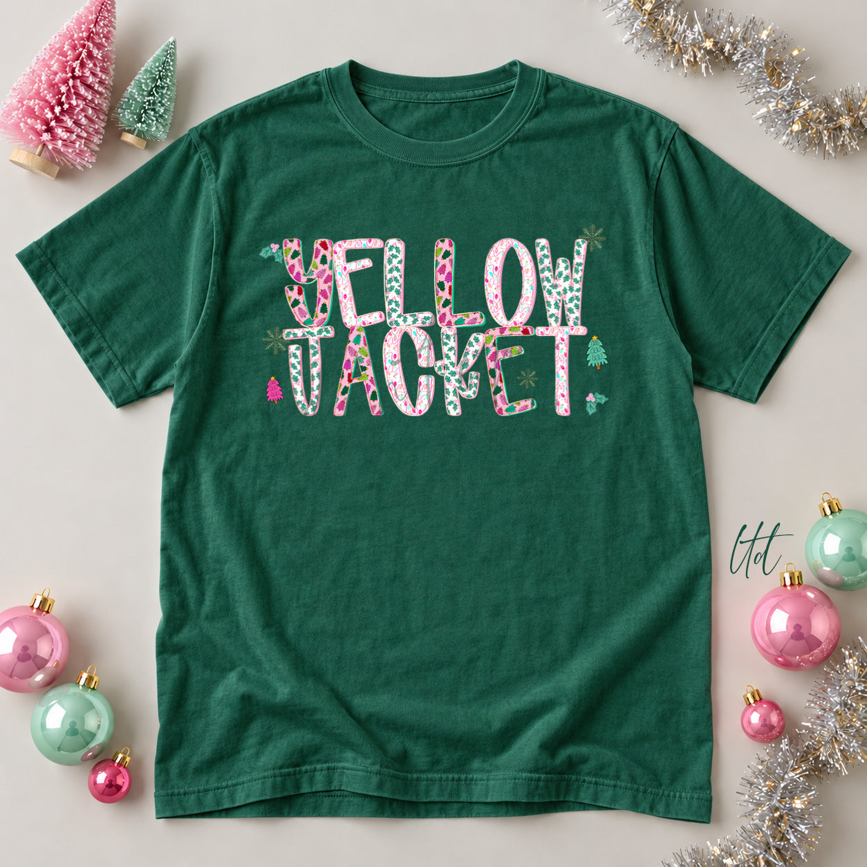Twinkle Tinsel Mascots & Initials Yellowjacket design