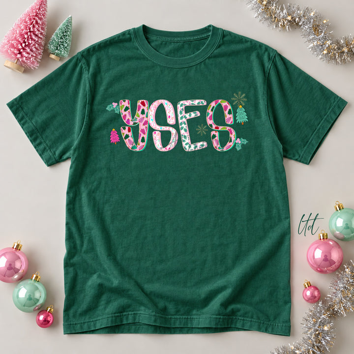 YSES Twinkle Tinsel DTF transfer mockup