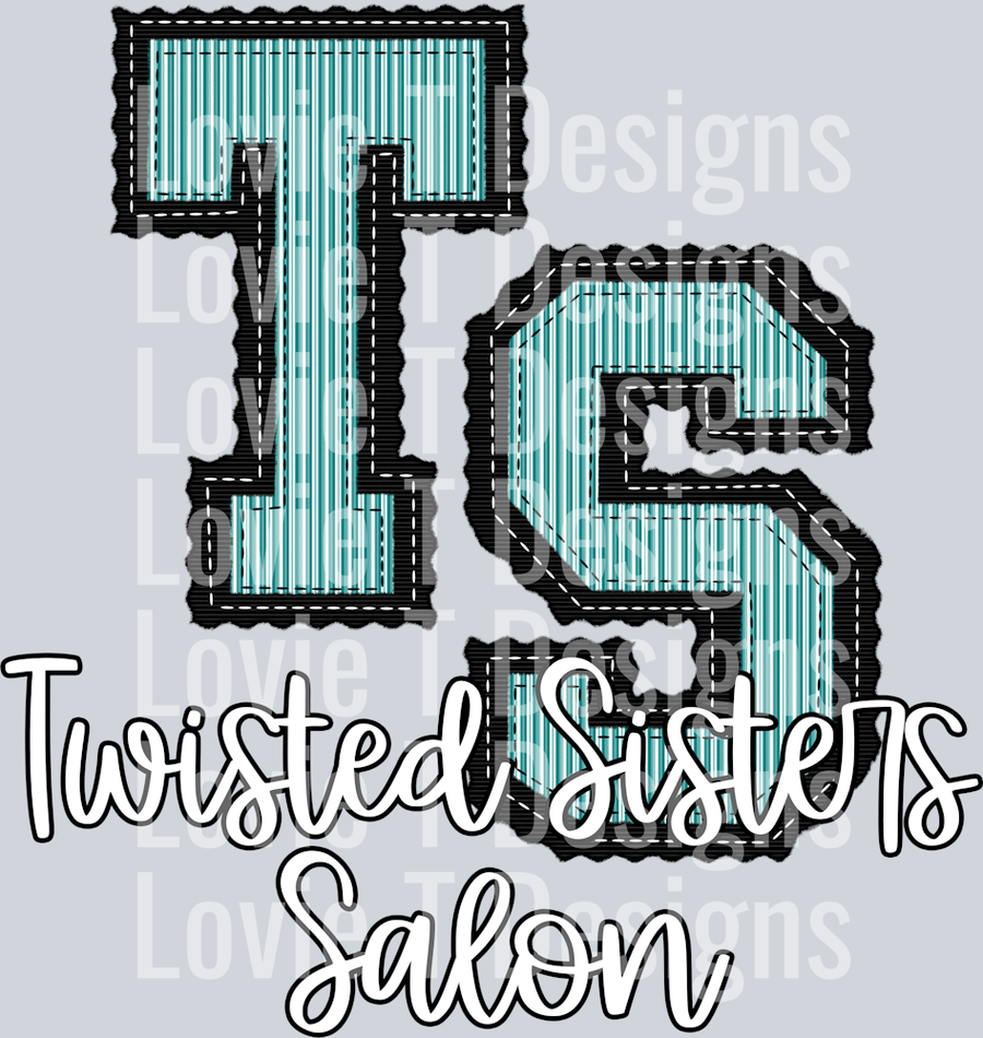 TWISTED SISTERS SALON SEERSUCKER PREPSTER CUSTOM