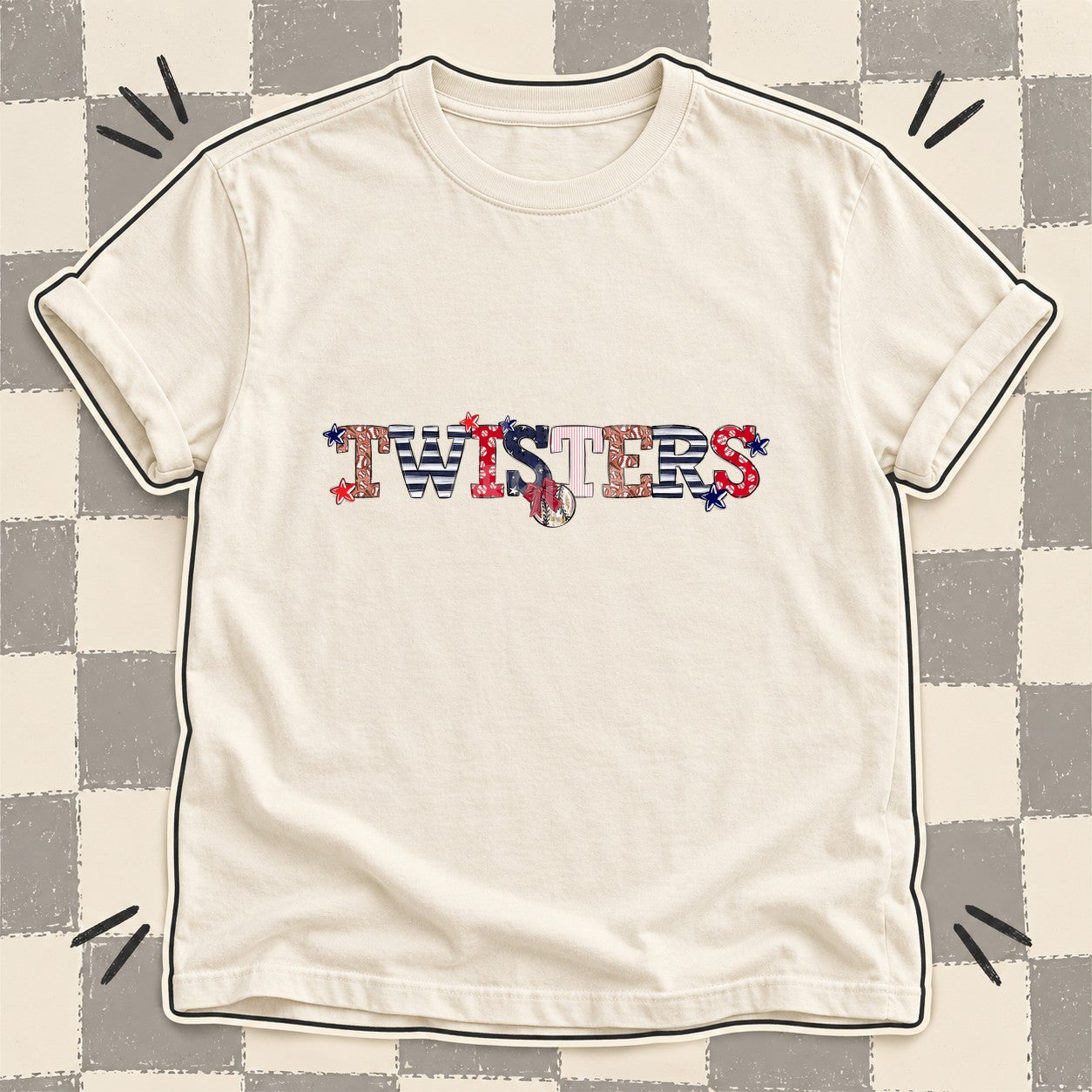 Mixed Doodle Baseball Mascots – Ballpark Classic Twisters design