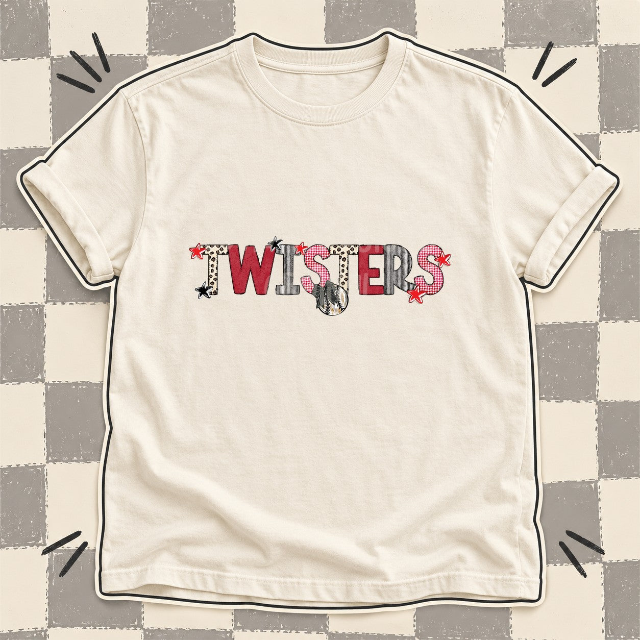 Mixed Doodle Baseball Mascots – Stitched Ballpark Twisters design