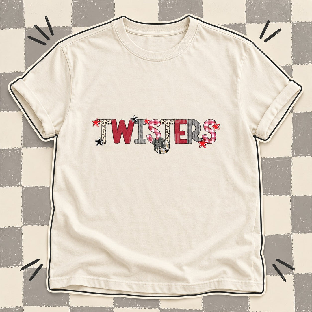 Twisters Mixed Doodle Baseball Mascots – Stitched Ballpark DTF transfer mockup