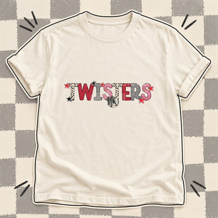 Twisters Mixed Doodle Baseball Mascots – Stitched Ballpark DTF transfer mockup