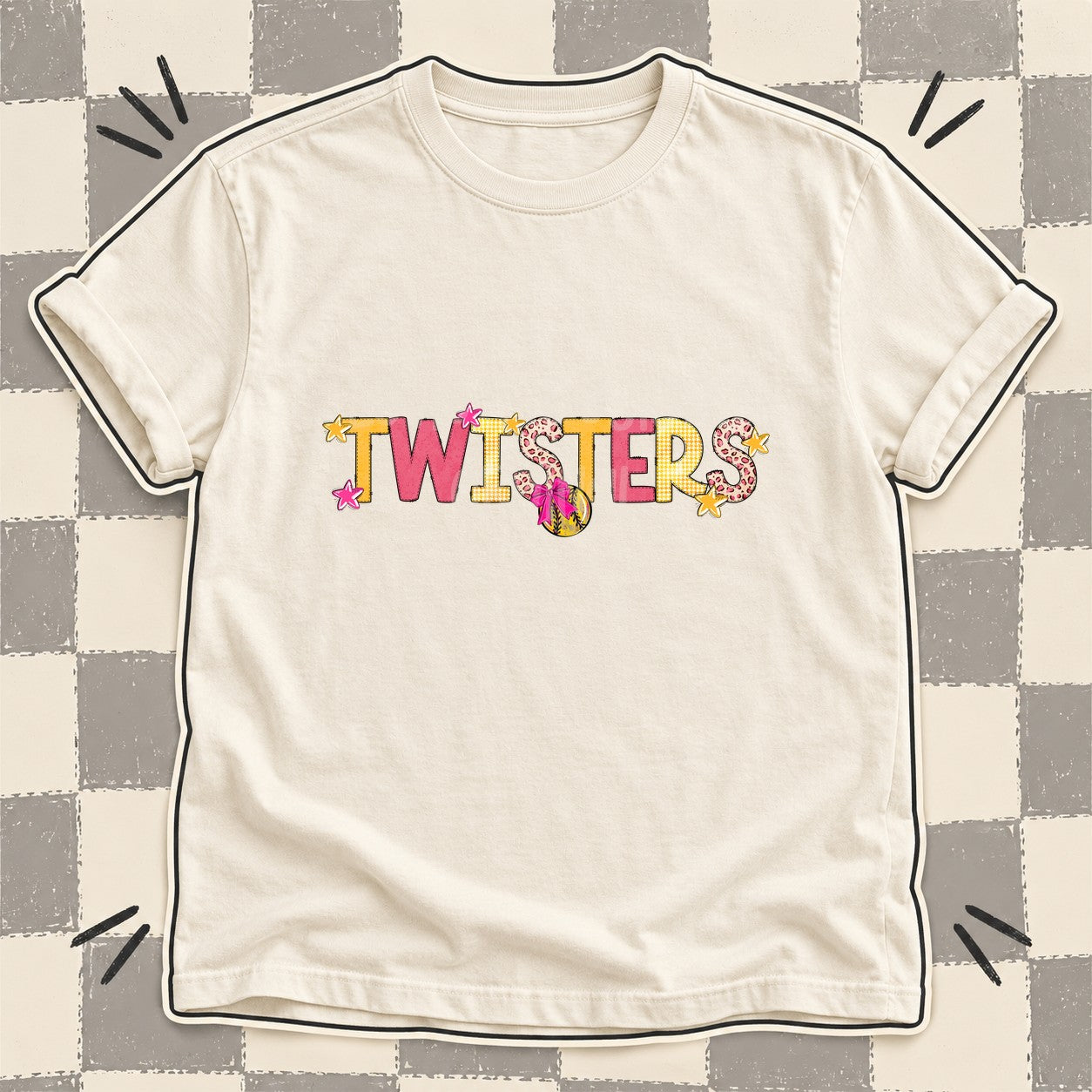 Mixed Doodle Softball Mascots – Stitched Softball Twisters design
