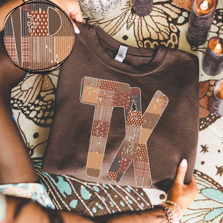 TX QUILTED DISTRESSED BROWNS