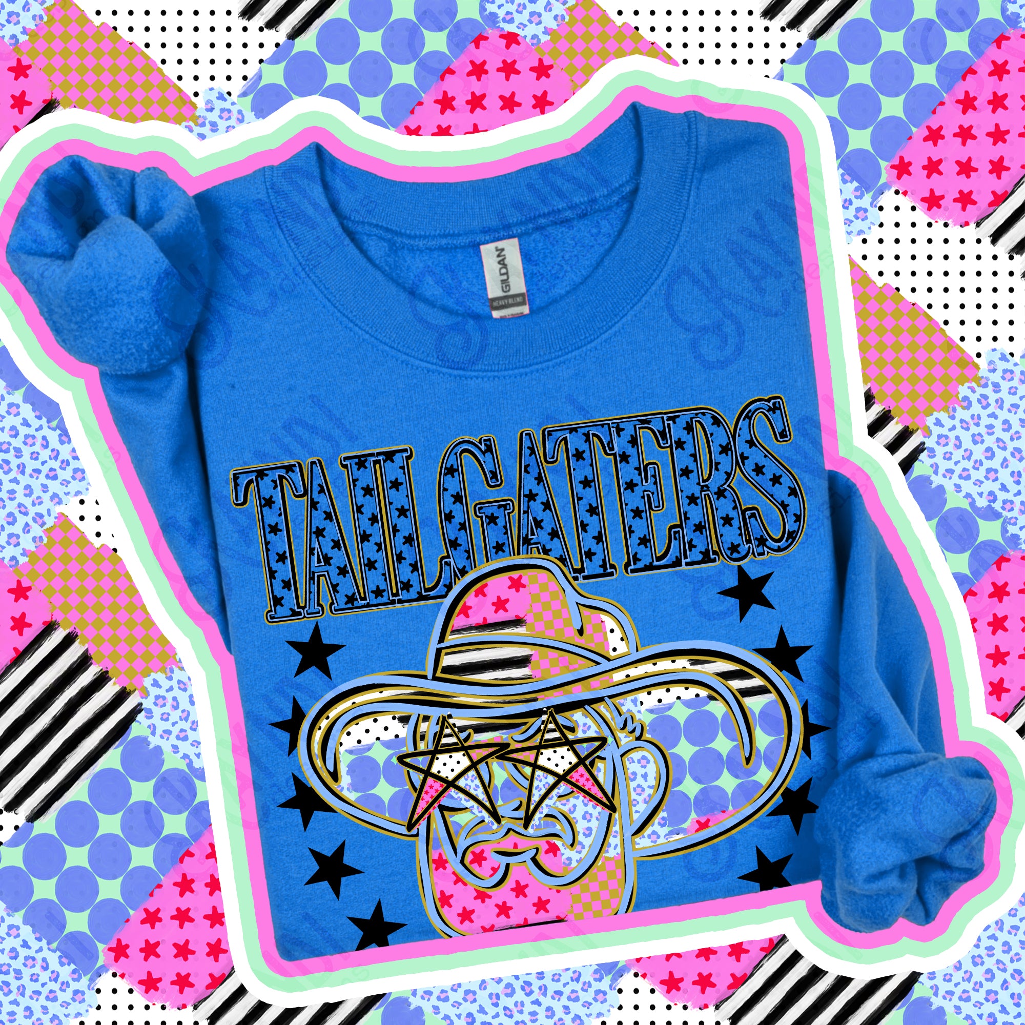 Patchwork Varsity Stars Mascots Tailgaters design