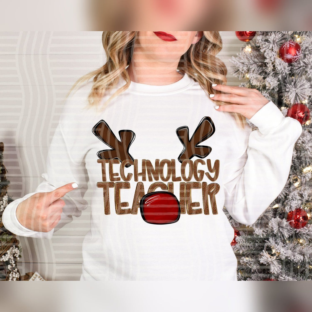 Technology Teacher Deer Antler School Staff DTF transfer