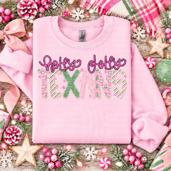 Holly Jolly Mistletoe Magic Mascots Texans design