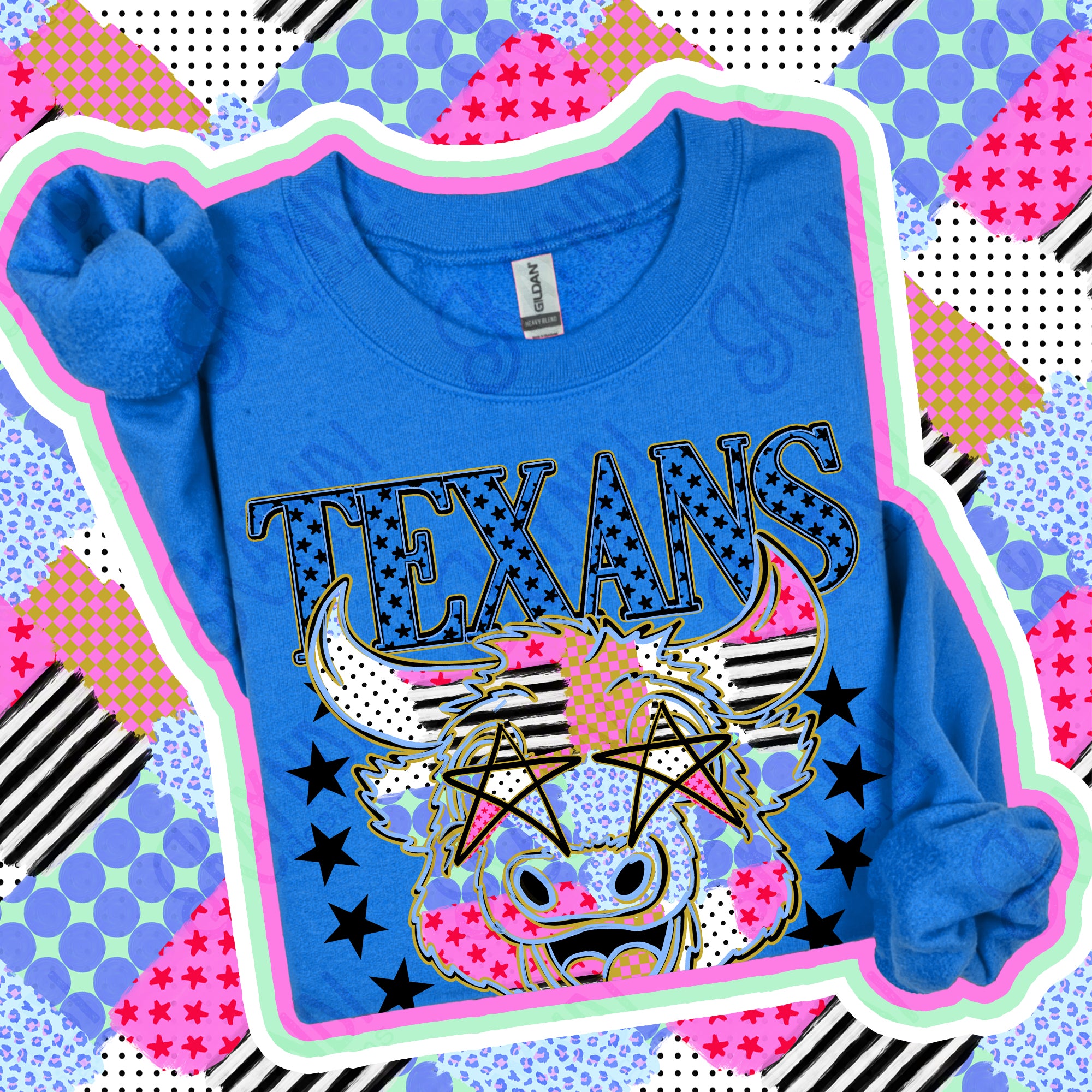 Patchwork Varsity Stars Mascots Texans design
