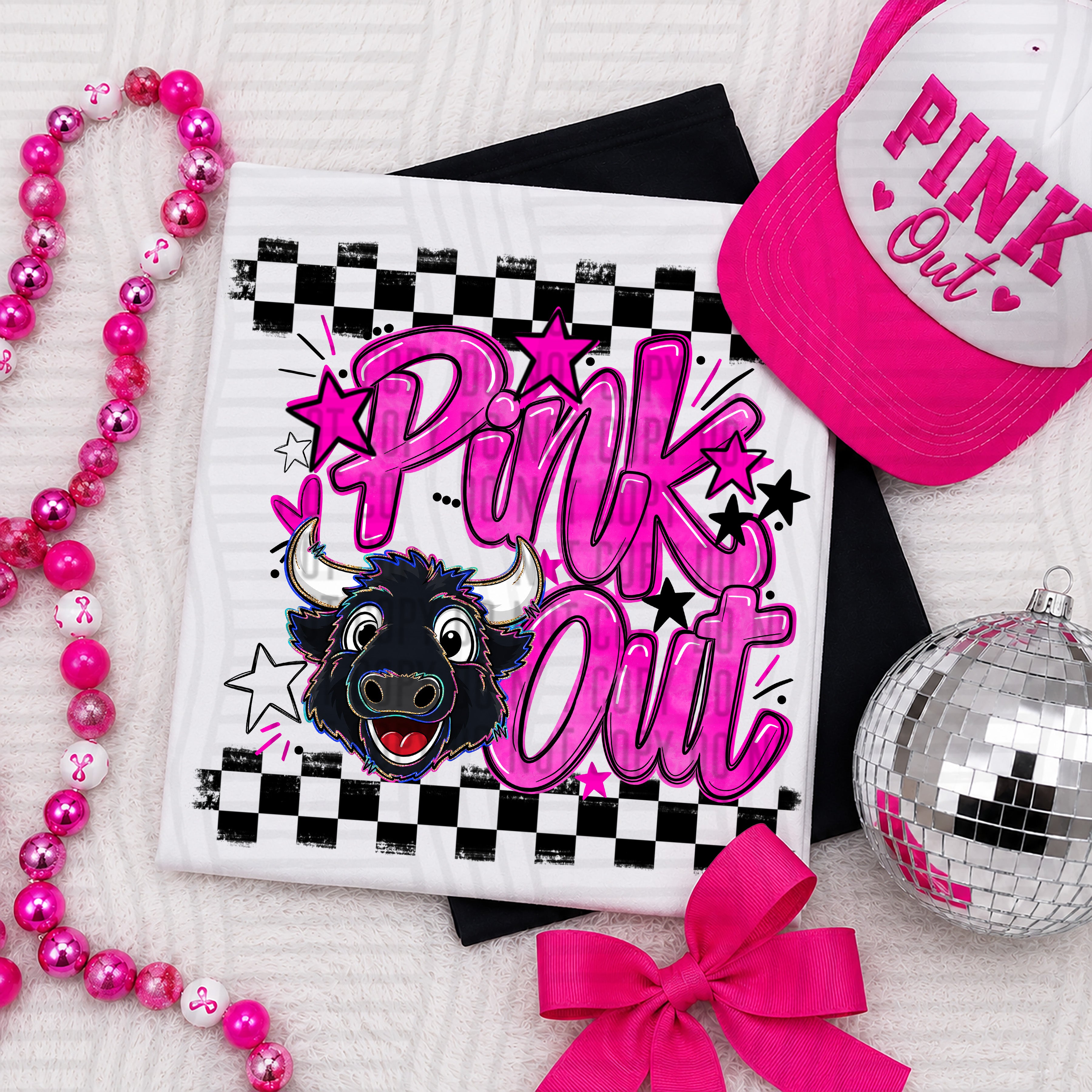 Pink Out Mascots CC Texans design