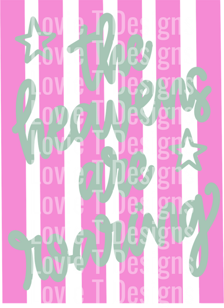 Hearts Are Healing Pink DTF transfer design