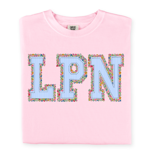 The Prepster Lpn Columbia Floral DTF transfer design – image 1
