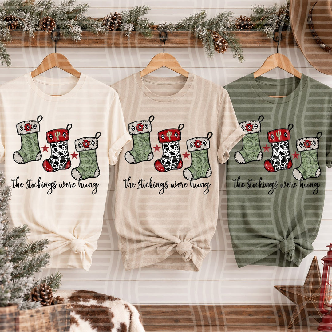 The Stockings Cowboy Christmas DTF transfer