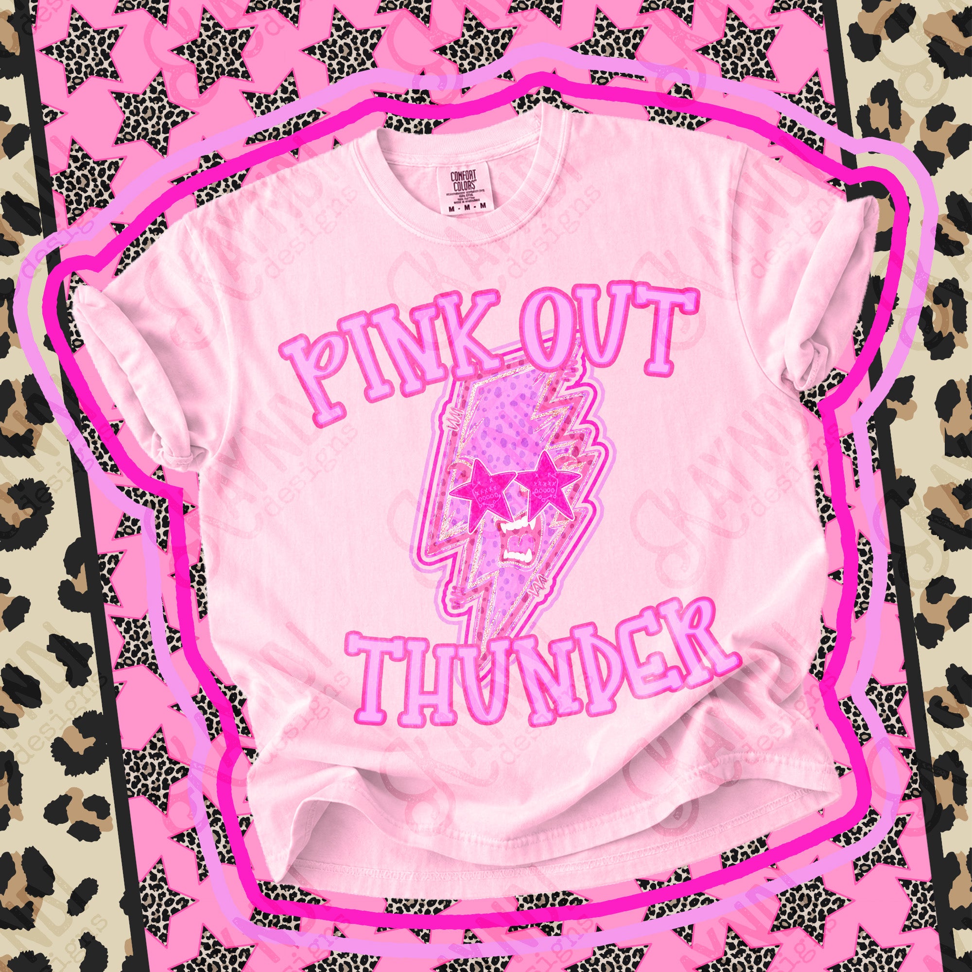 Pink Out Mascots Thunder mockup