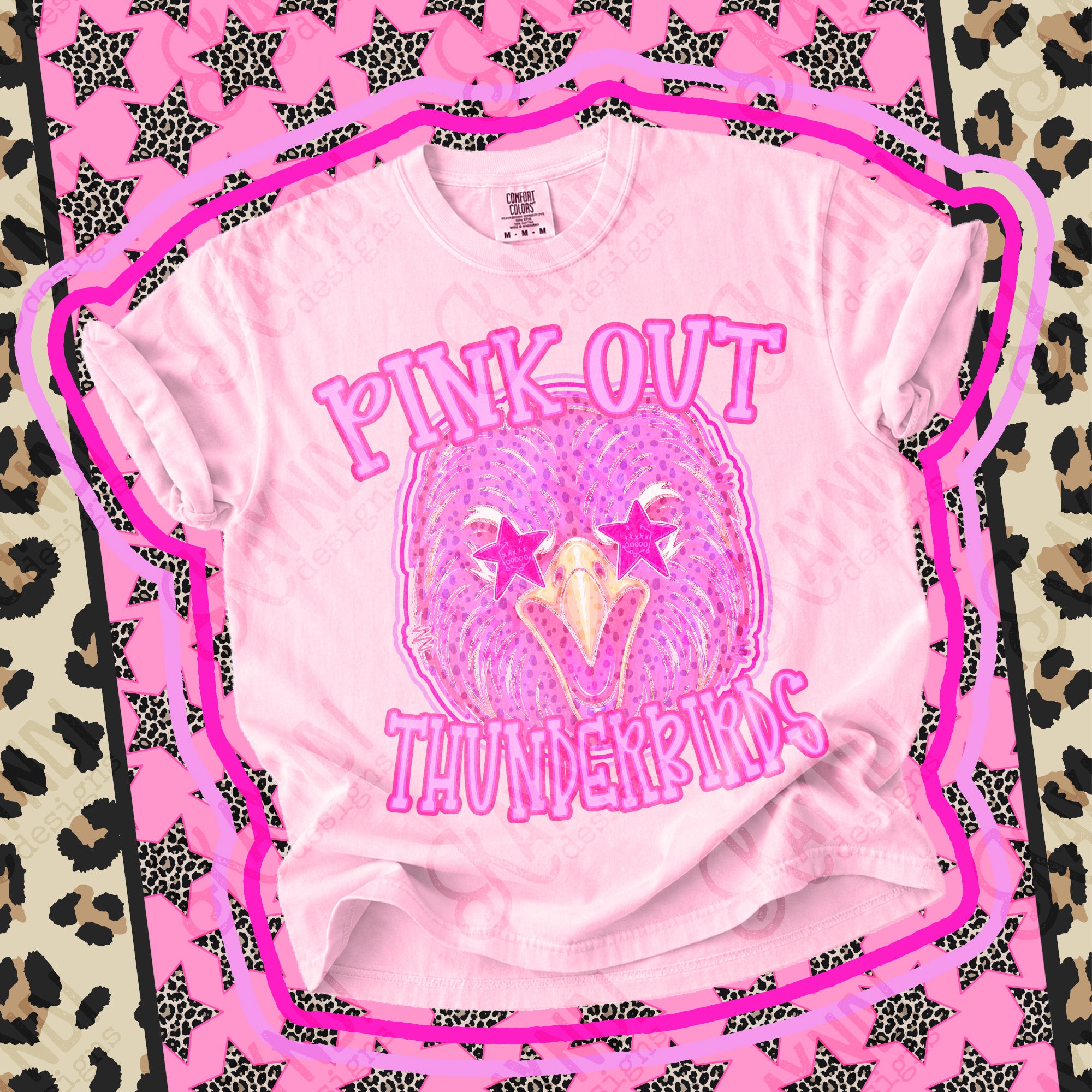 Pink Out Mascots Thunderbirds 2 mockup