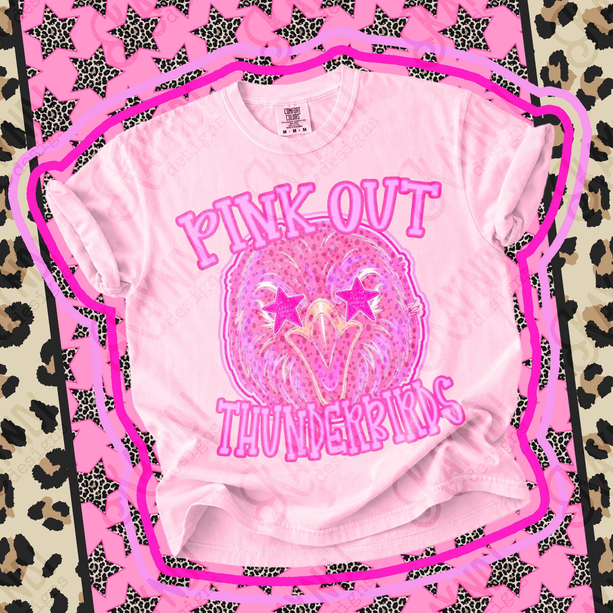 Pink Out Mascots Thunderbirds 3 mockup