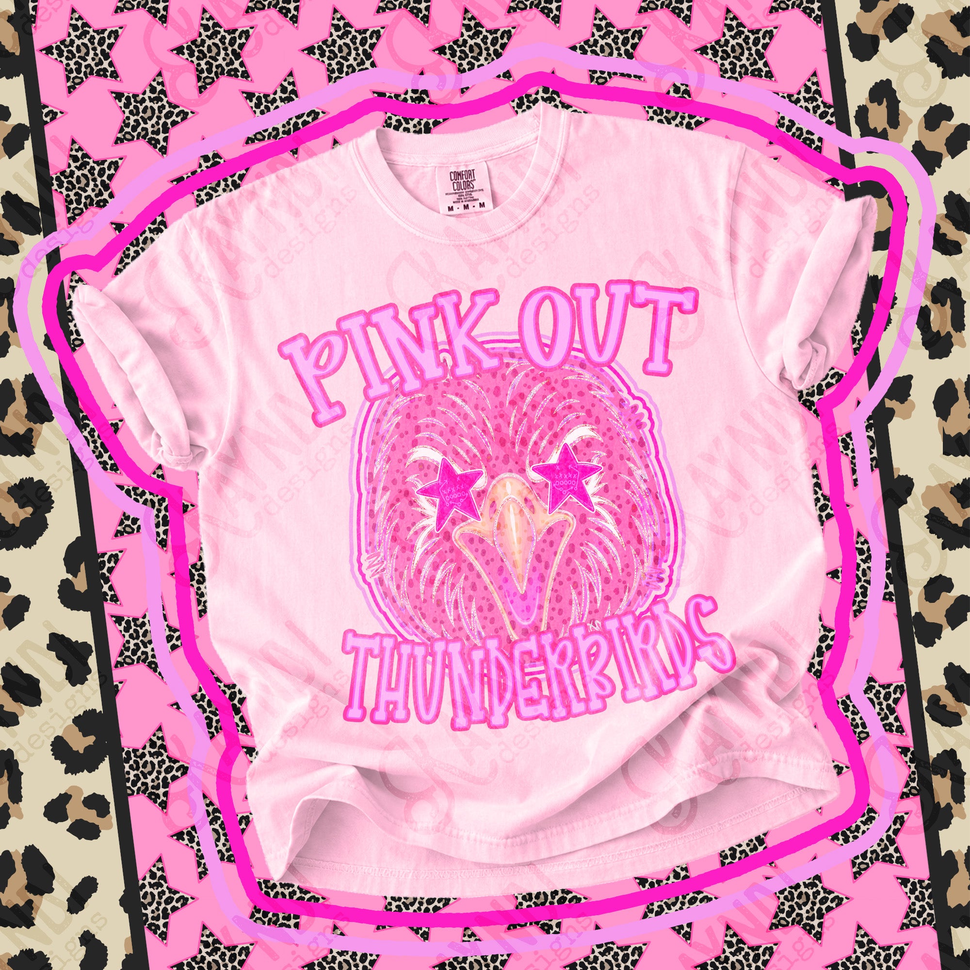 Pink Out Mascots Thunderbirds mockup