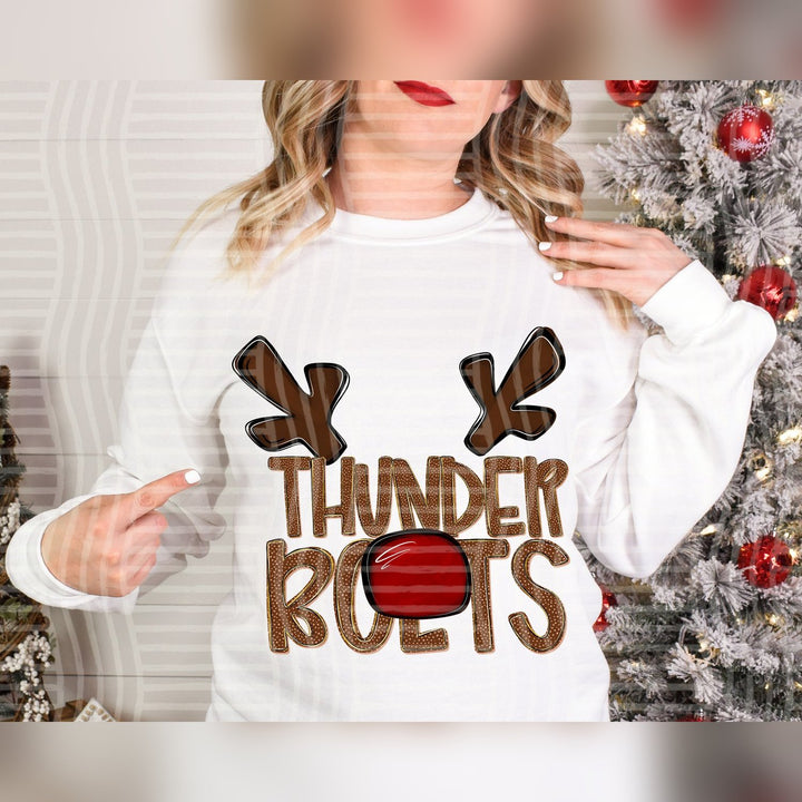 Thunderbolts Deer Antler Mascots DTF transfer